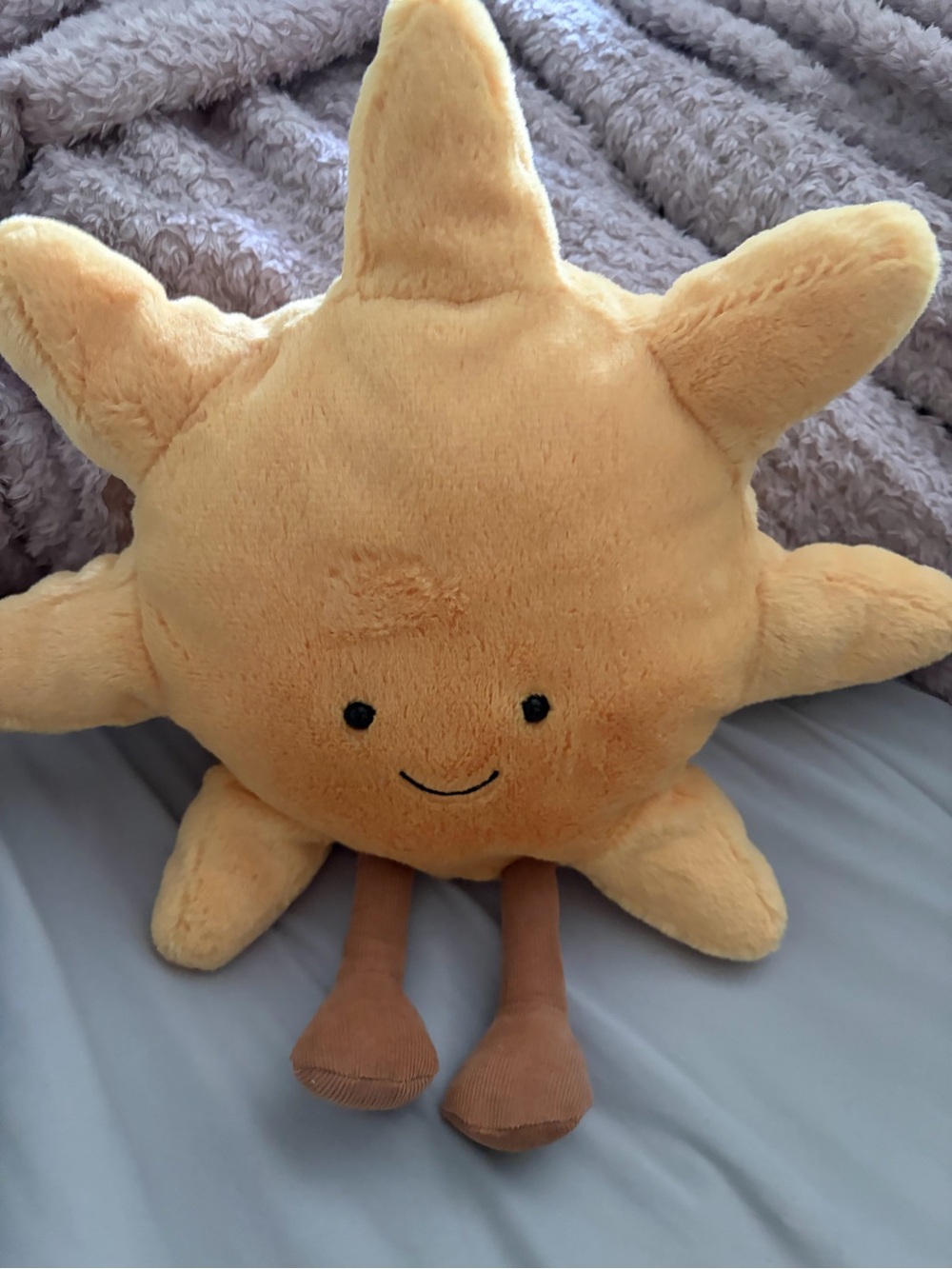 Jellycat Sunny Star Plush in Yellow with Brown Legs